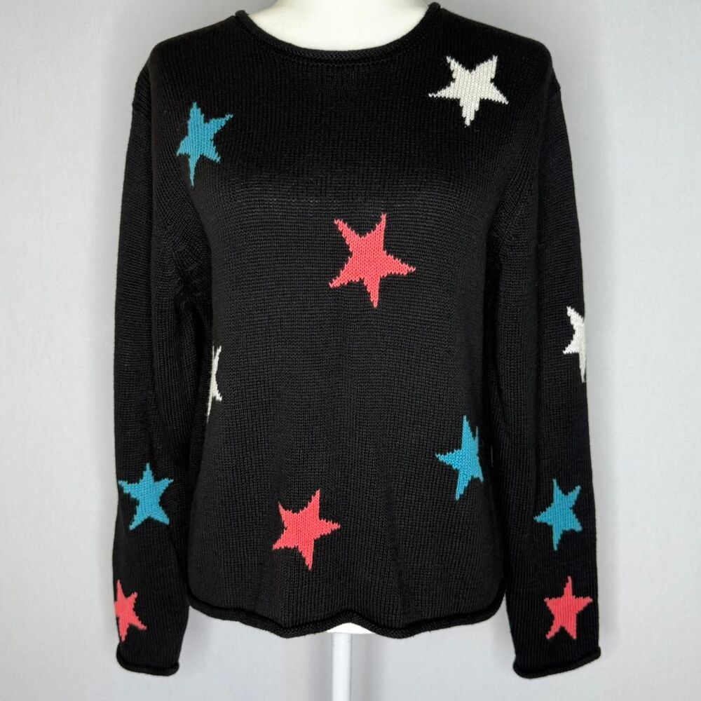 Capacity Red White and Blue Stars Sweater